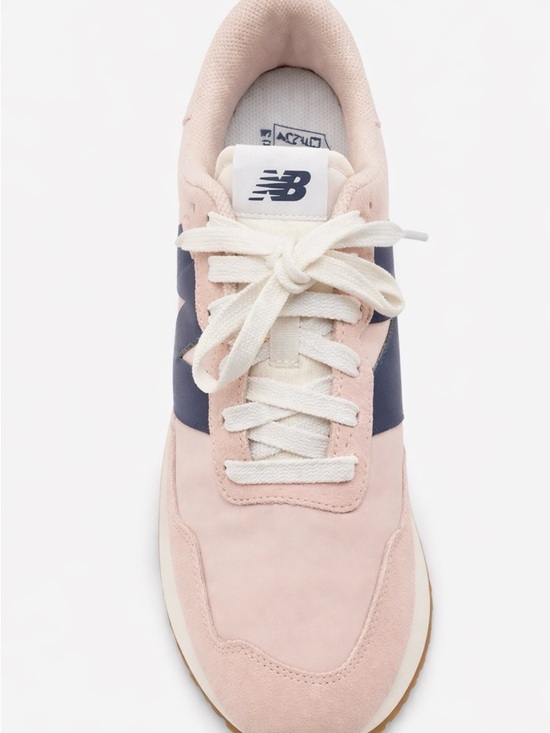 New Balance Shoes - New Balance Women's Pink and Navy Suede Lace-Up Sneaker